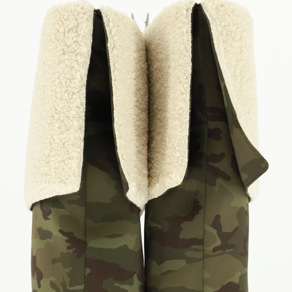 GOOD AMERICAN High Kickstand Over The Knee Boots With Sherpa‎